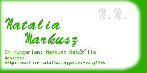 natalia markusz business card